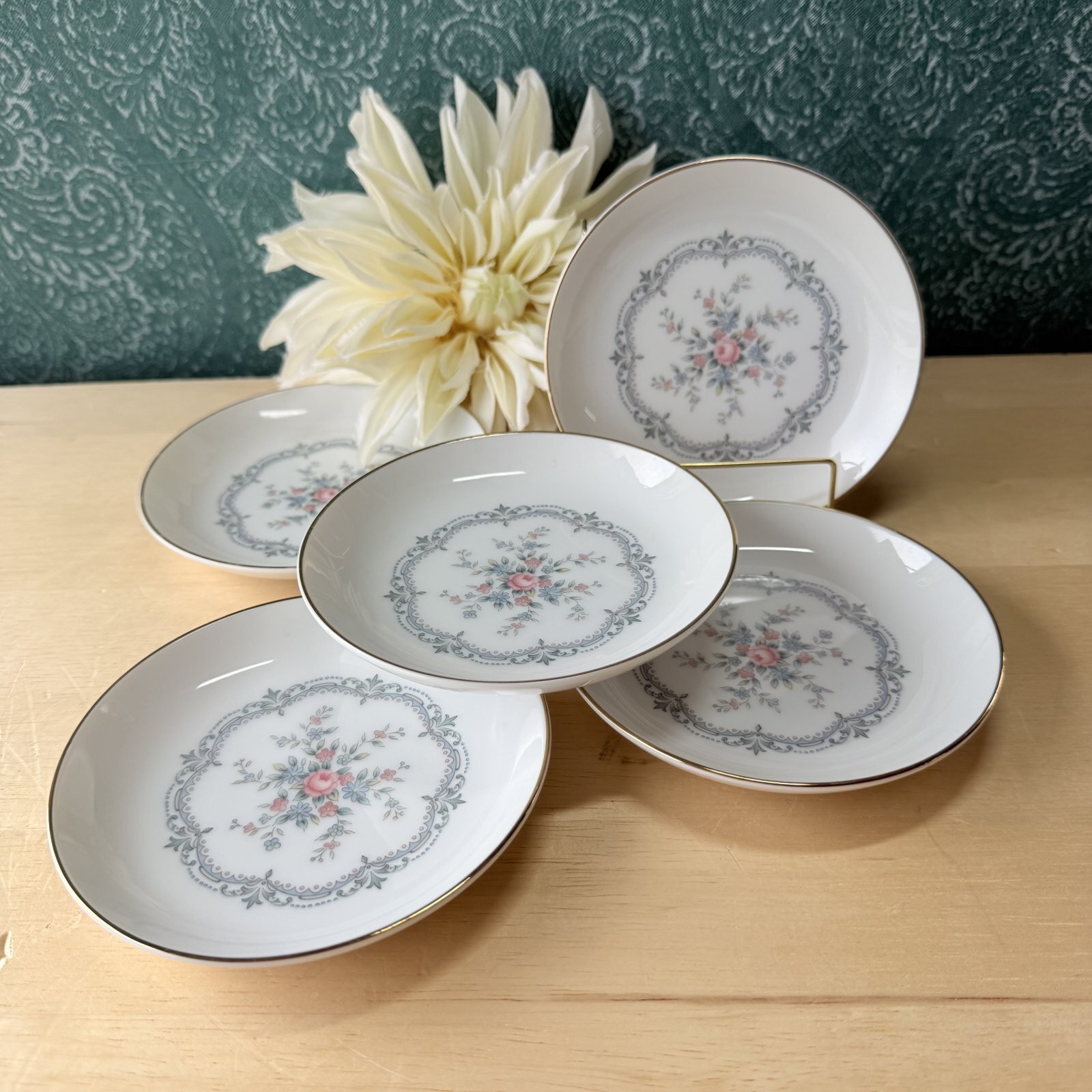 NORITAKEノリタケ 日本陶器会社 vintage 12cm小皿 5枚セット 花柄