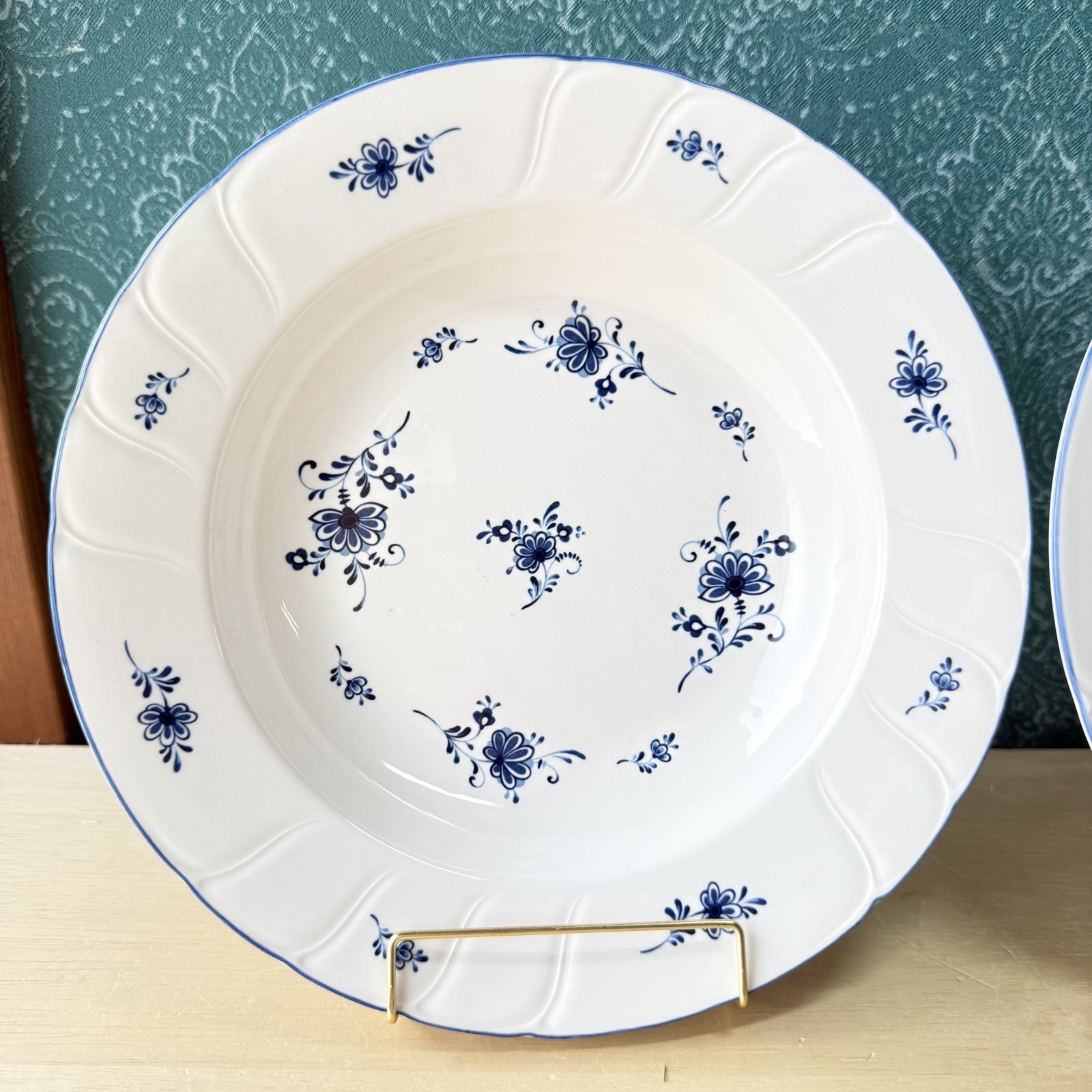 NORITAKEノリタケ CRAFTONE クラフトーン 青 小花柄 深皿 平皿 各種2枚