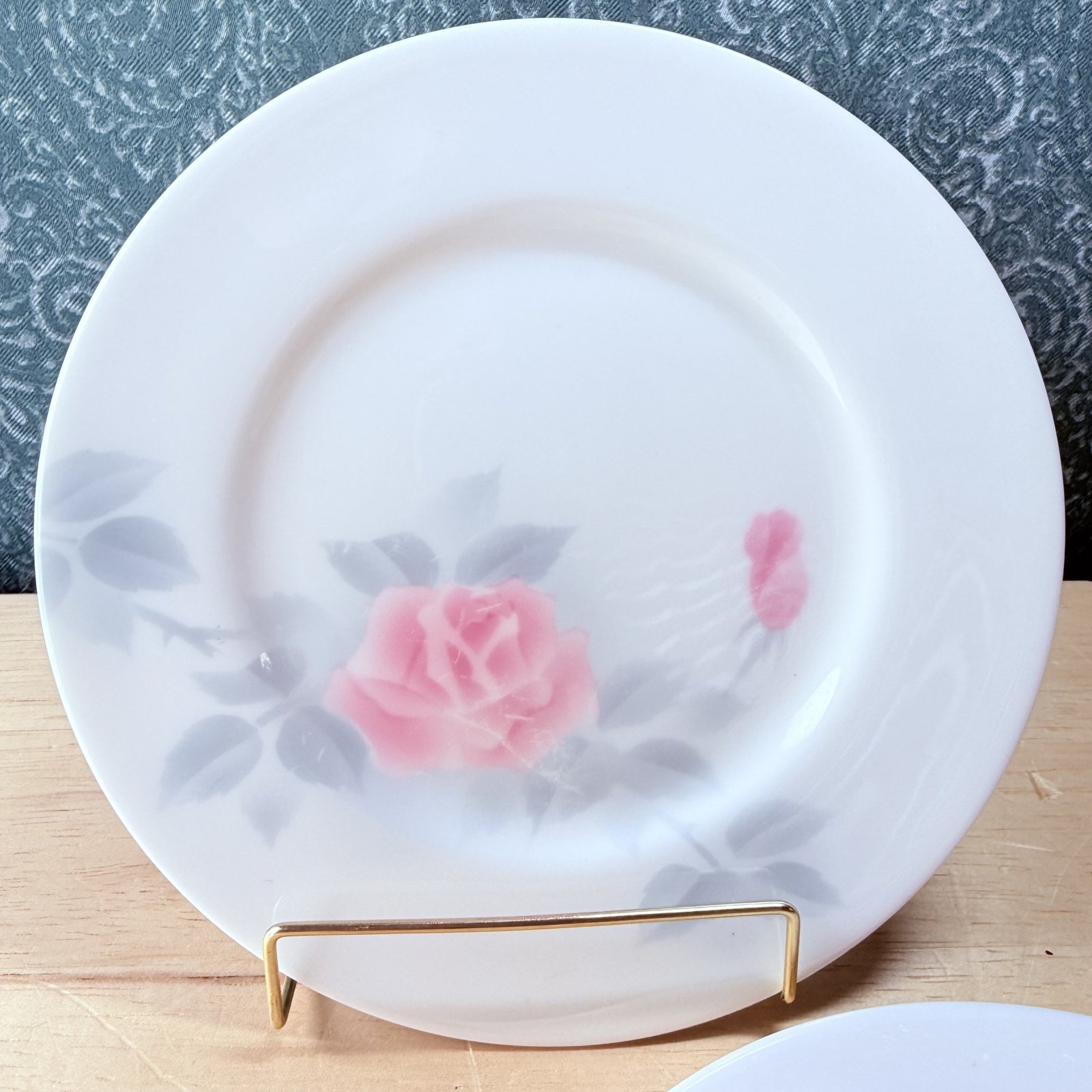 vintage fukagawa 深川製磁 インペリアルローズ15.5cmプレート皿 2枚