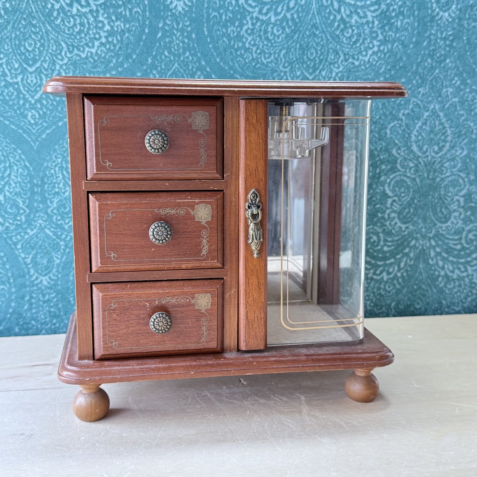 オルゴール付き ミニチェスト アクセサリーボックス vintage