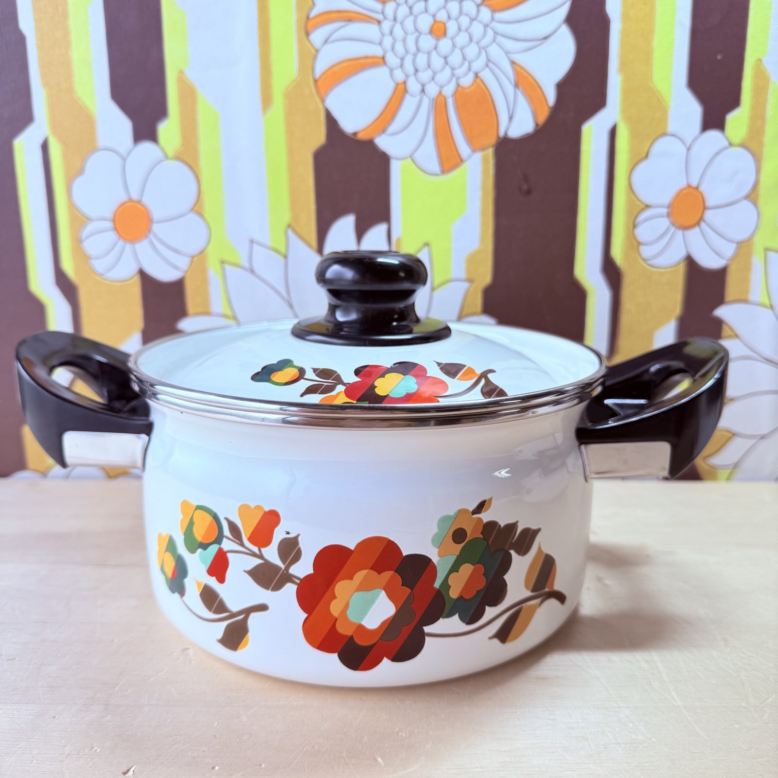 象印ルビーシリーズ フローラ ホーロー両手鍋 花柄 18cm 20cm 各種