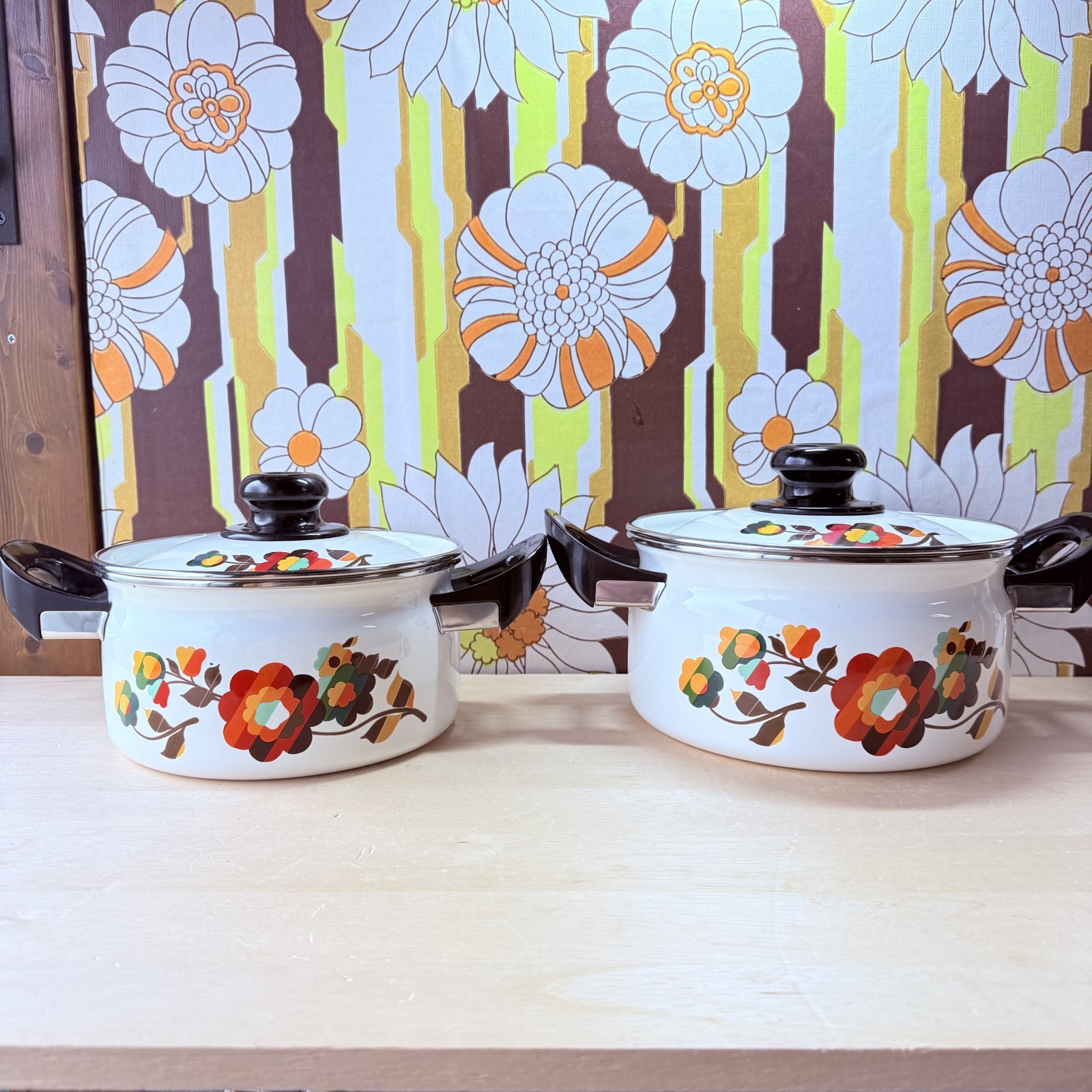 象印ルビーシリーズ フローラ ホーロー両手鍋 花柄 18cm 20cm 各種