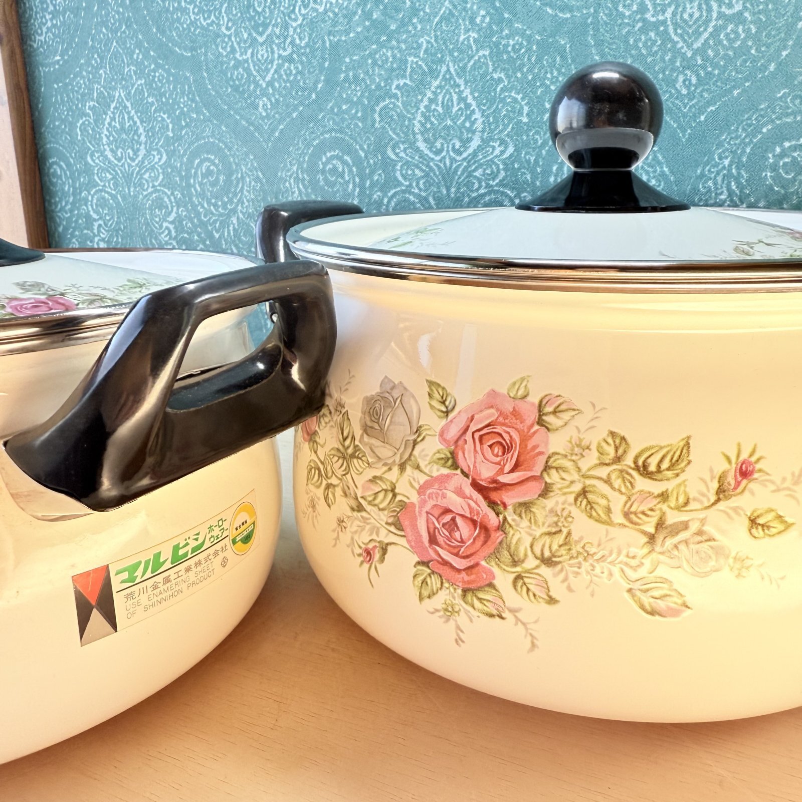 マルビシ MARUBISHI カラ―ホーローウェア ソースパン 20cm 22cm