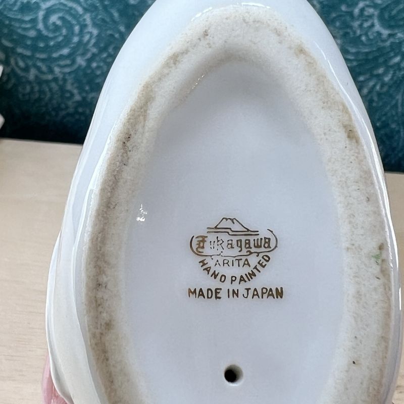 オールド深川製磁 白鳥 スワン 置物 磁器 antique vintage swan