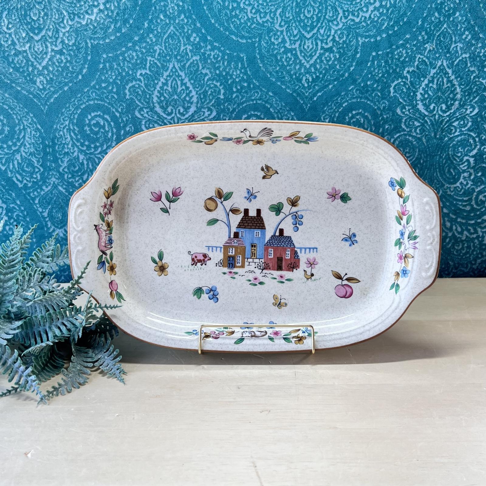 YAMAKA HEARTLAND AMERIKAN COUNTRY ヤマカ アメリカンカントリー 角皿 1枚