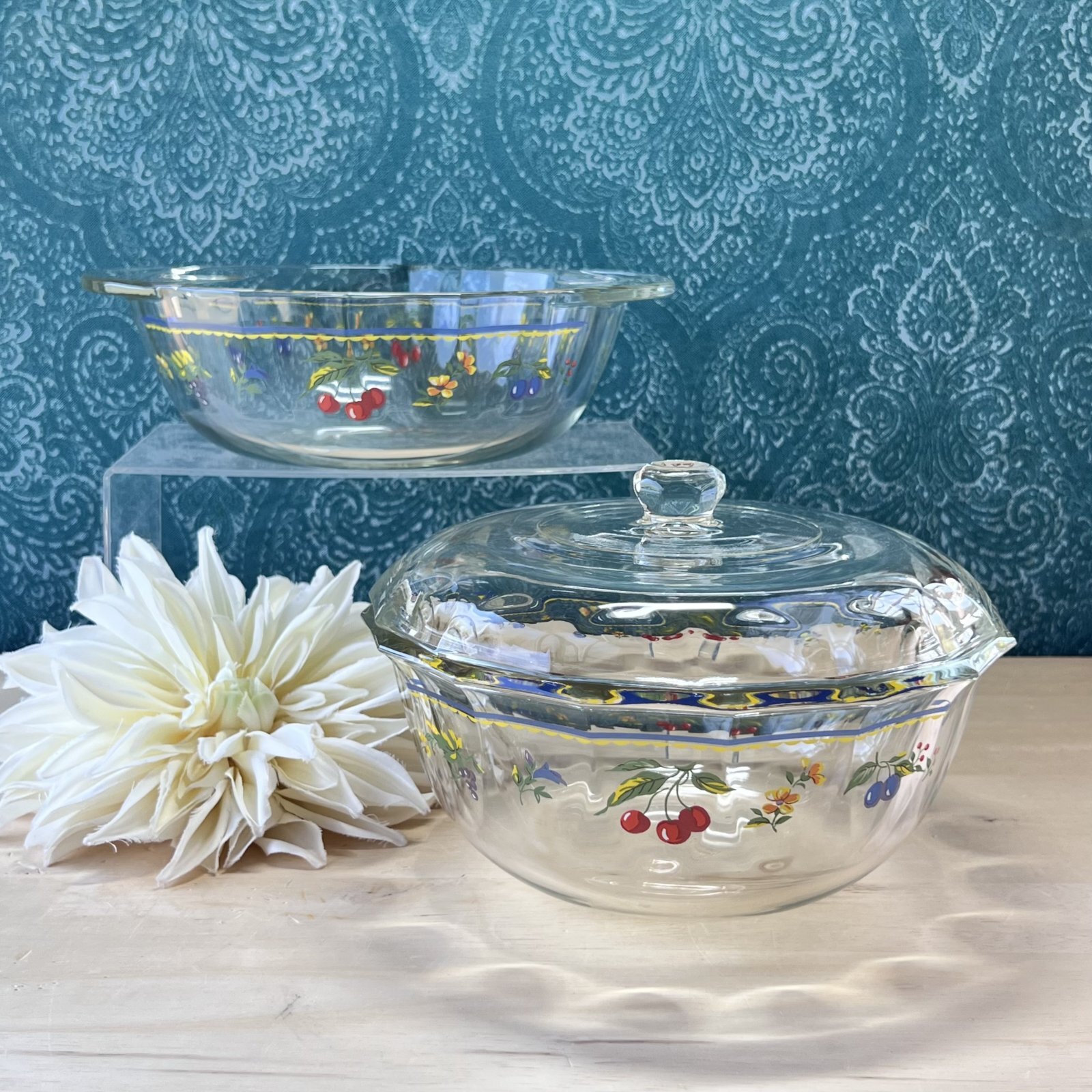 岩城硝子 IWAKI PYREX パイレックス ガラス鍋 キャセロール＆ガラス