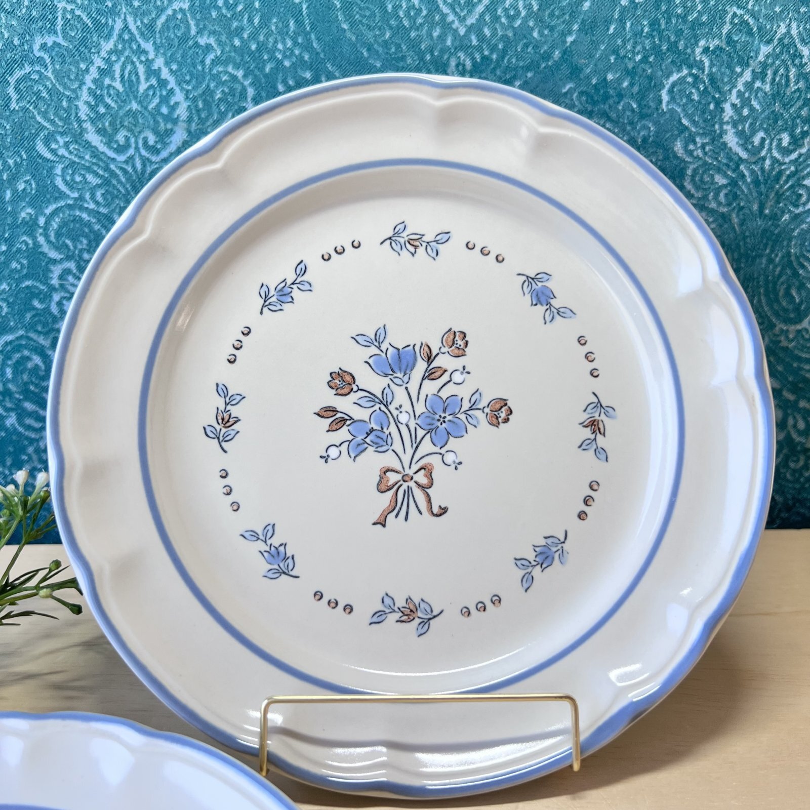 たち吉 TACHIKICHI Gordella collection STONE WARE 19.5cmプレート皿2