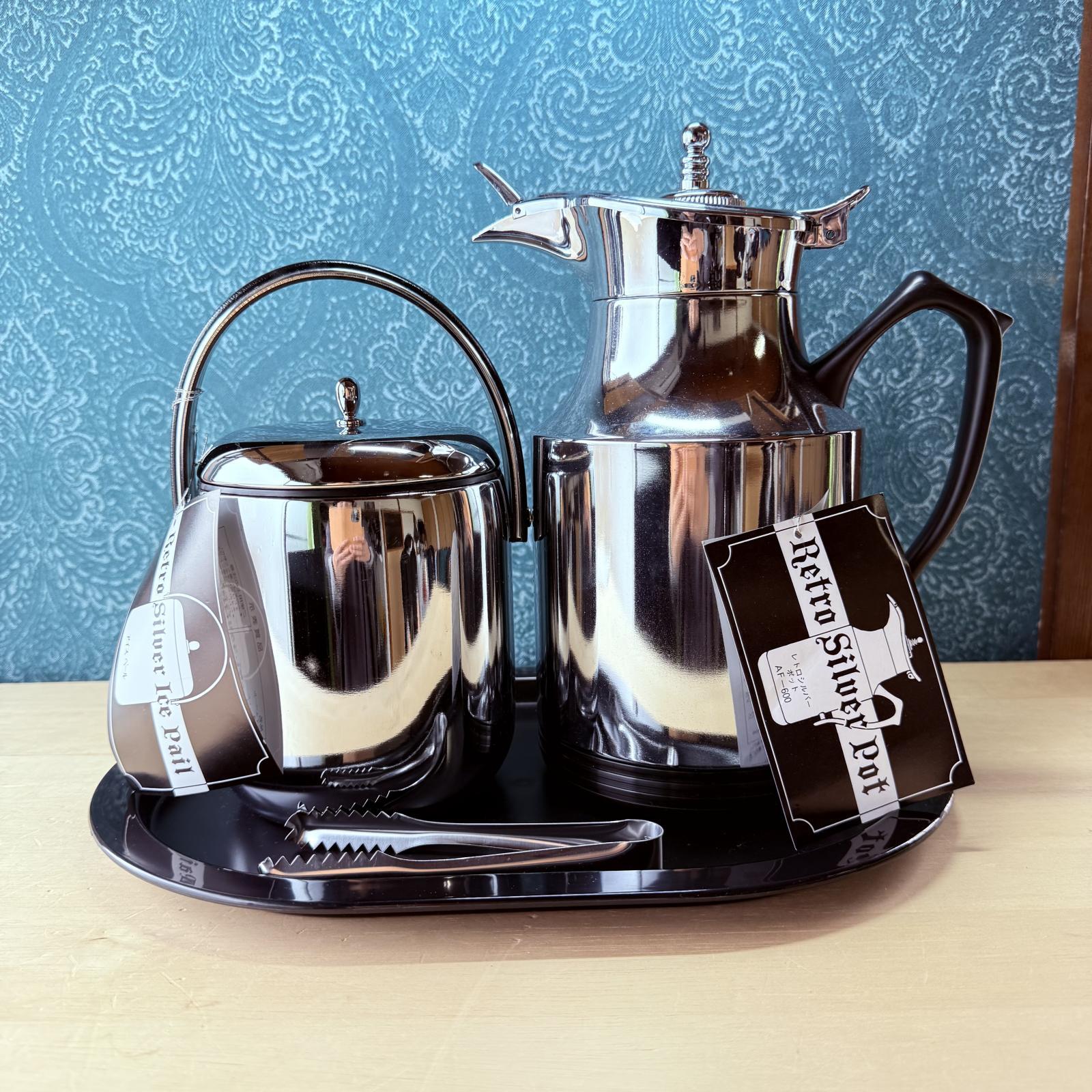 五世製作所 レトロシルバーポット ペリカンポット セット