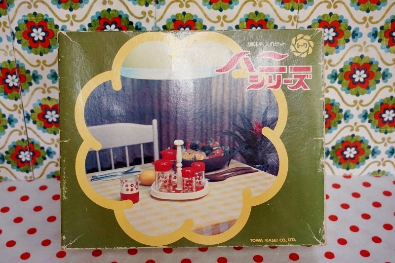 TOWA トーワハニーシリーズ 調味料入れセット 花柄カスターセット