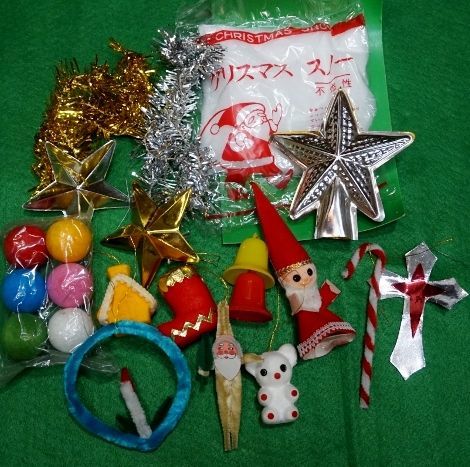 昭和レトロ モールサンタオーナメントセット SD915