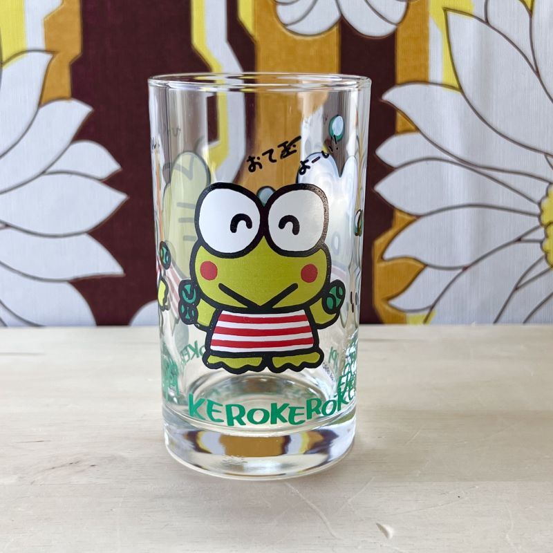 SANRIOサンリオ旧ロゴ けろけろけろっぴグラス G364