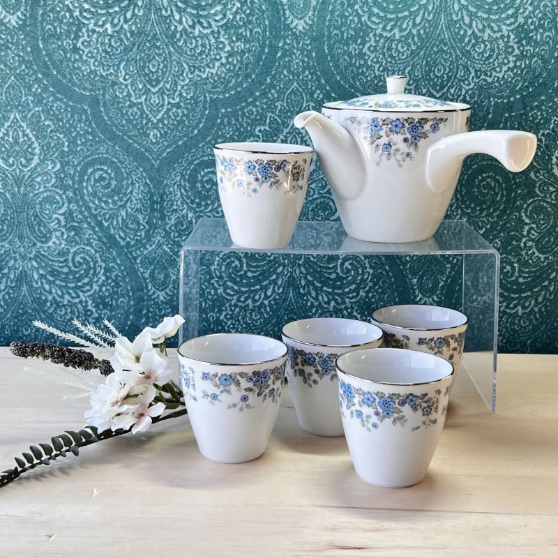 NORITAKE ノリタケ ブルーフラワー 急須＆湯飲みセット 茶器 (急須単品