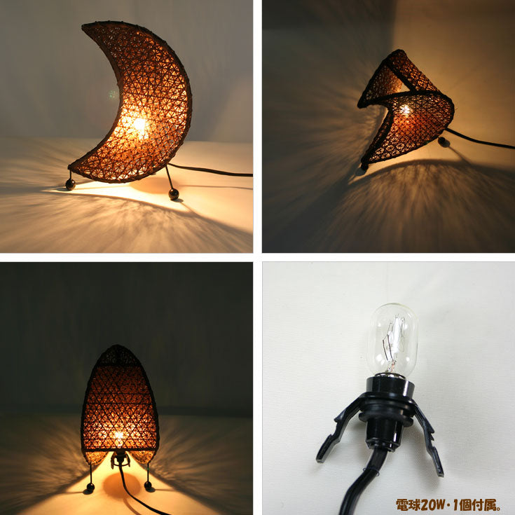 インドネシア ムーン バリランプ S = (li) BALI 間接照明 三日月