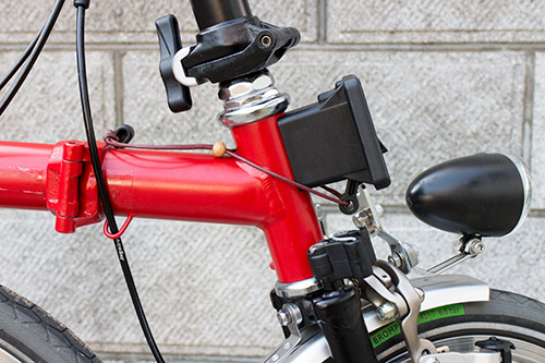 brompton純正フロントフォーク艶消し赤純正ヘッドセット付新車外し