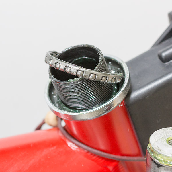 brompton純正フロントフォーク艶消し赤純正ヘッドセット付新車外し